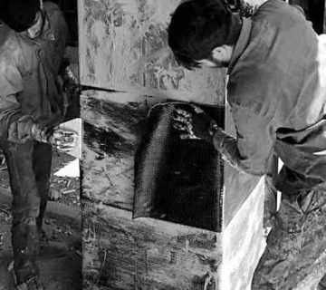 محاسبات تقویت سازه اداره برق خاوران تهران به روش FRP