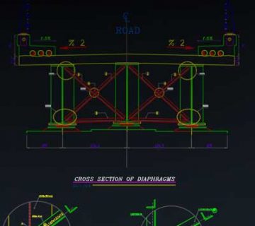 طراحی سازه پل یک دهانه 60 متری در چهارمحال بختیاری با یک خط عبور مطابق با نشریه 139 و اشتو