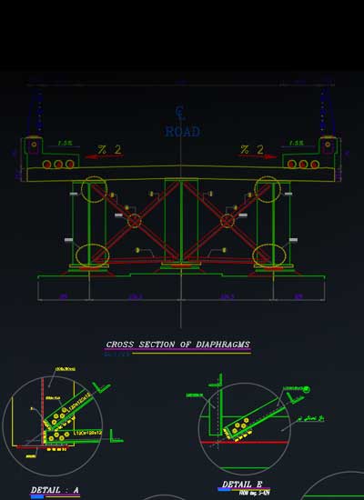 طراحی سازه پل یک دهانه 60 متری در چهارمحال بختیاری با یک خط عبور مطابق با نشریه 139 و اشتو