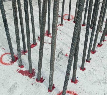 کاشت میلگرد در بتن با چسب اپوکسی